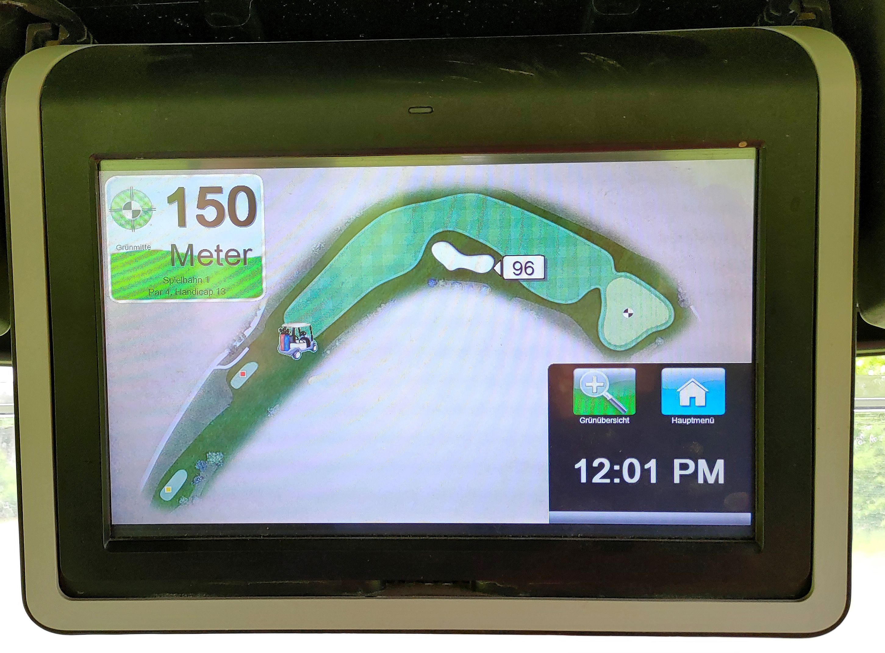 Geht gut los: Loch 1, 217 m (D), Par 4